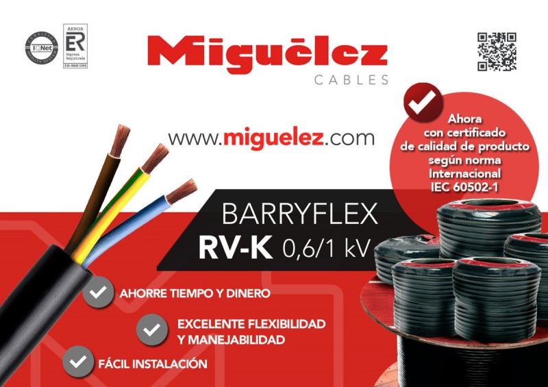 Cable Miguelez Barrifloex RVk 0.6/1kv